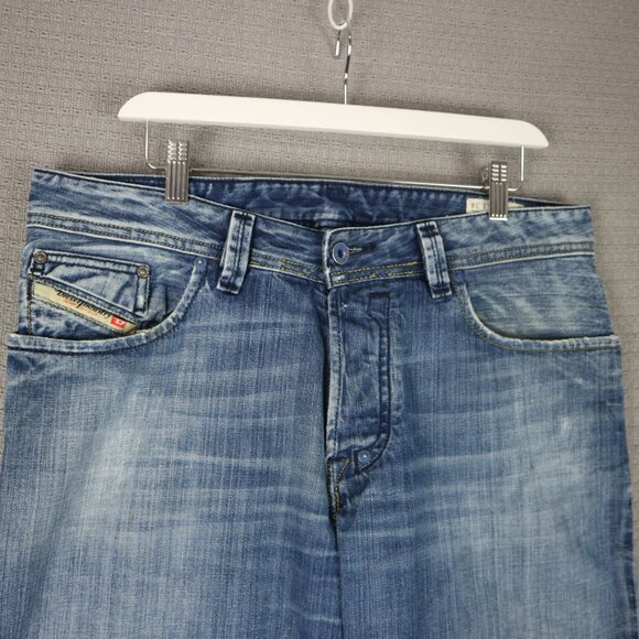 Diesel Shazor Mens bootcut Faded Jeans Vintage 34x34 Made in Italy - Picture 4 of 8